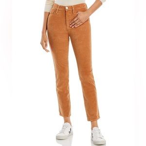 FRAME Le Sylvie High Rise Straight Corduroy Jeans in Latte